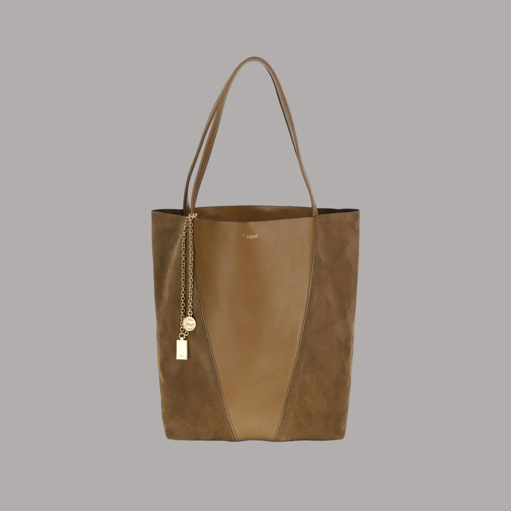 Beige Calf Leather Bos Taurus Shoulder Bag