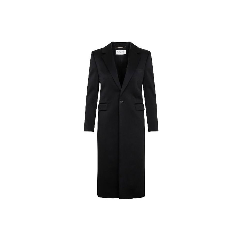 Saint Laurent Tailored Coat in Black | Made in Italy