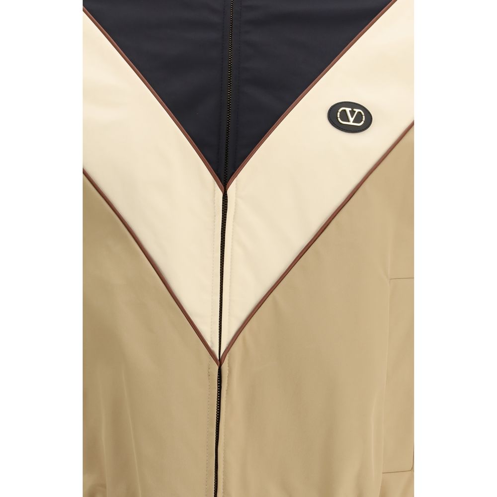 Valentino Garavani VLogo Multicolor Nylon Hooded Windbreaker Jacket