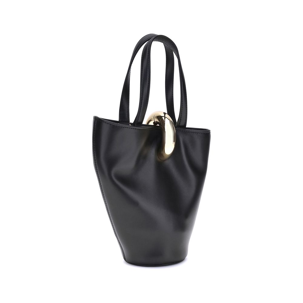 Jacquemus La Bambola Small Bucket Bag in Black Smooth Leather