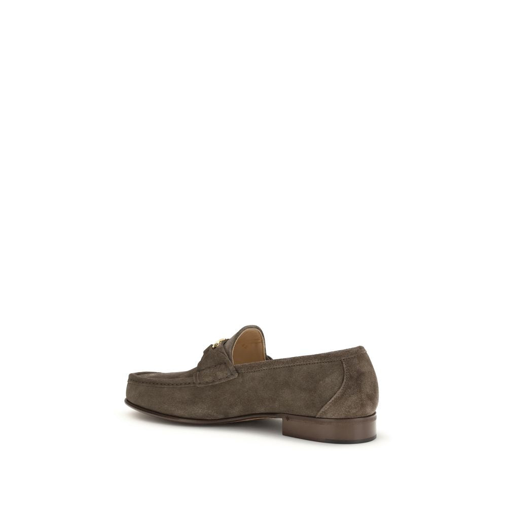 Valentino Garavani VLogo Signature Brown Vintage Calfskin Loafers
