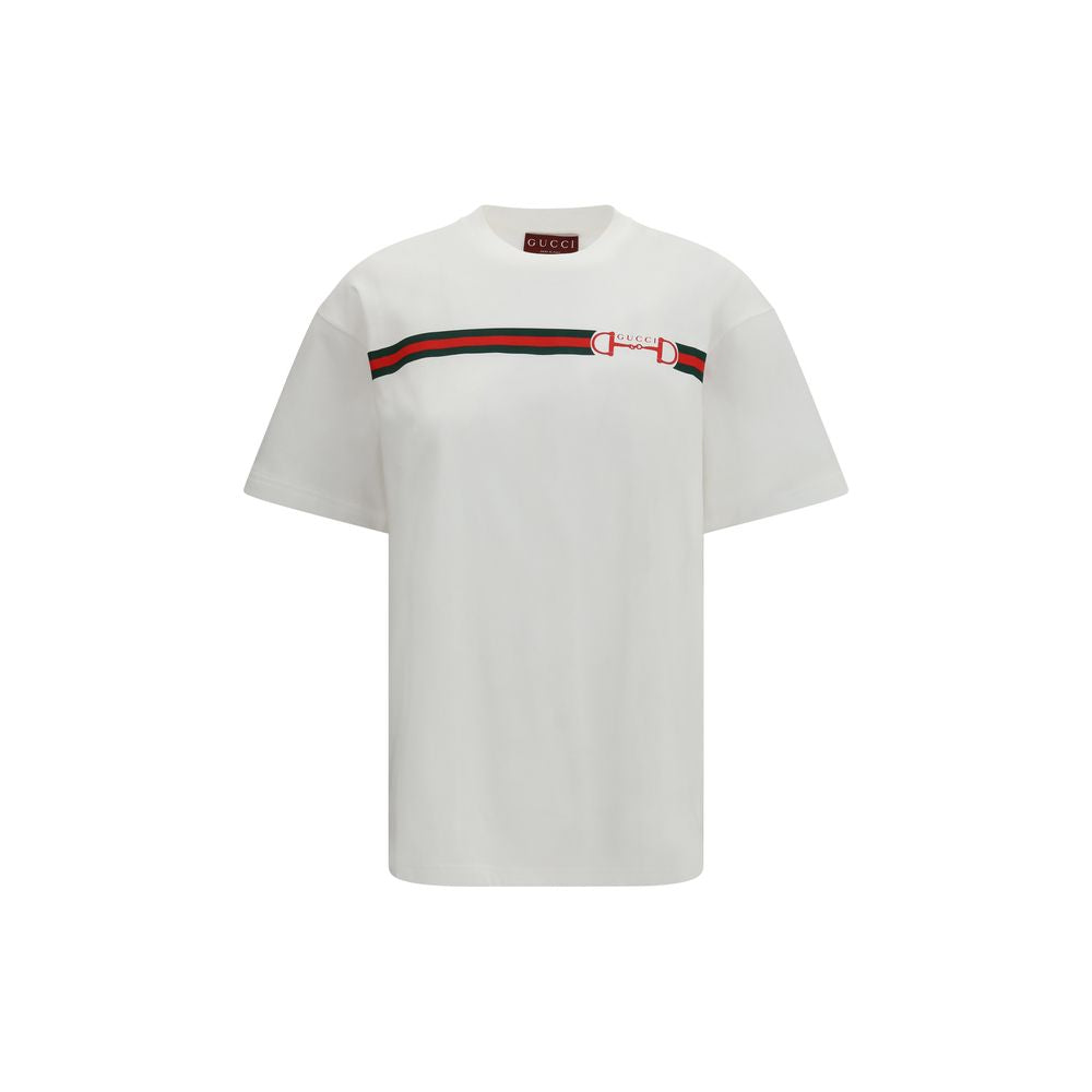 Gucci Nastro Web White T-Shirt Women