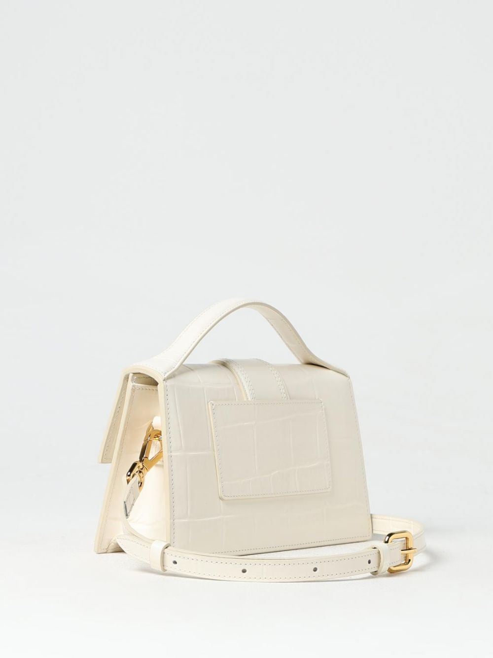 Jacquemus Le Grand Bambino Ivory Cocco Leather Handbag Women