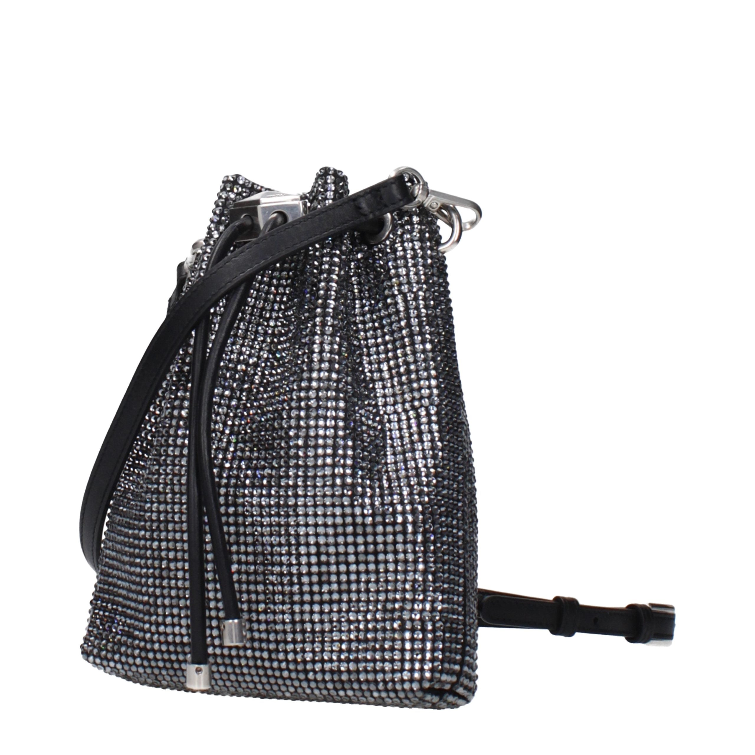 Black Satin Crossbody Bag