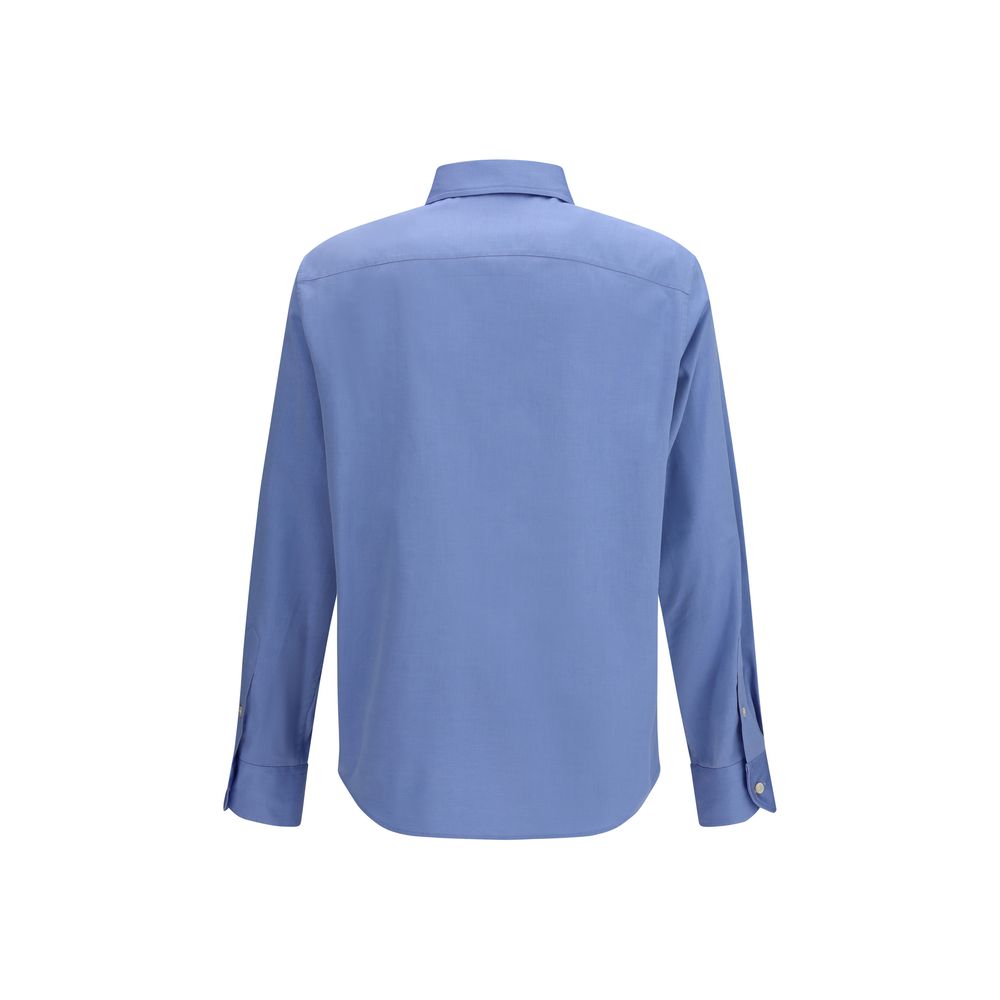 Valentino Garavani VGold Oxford Cotton Shirt in Blue | SS26