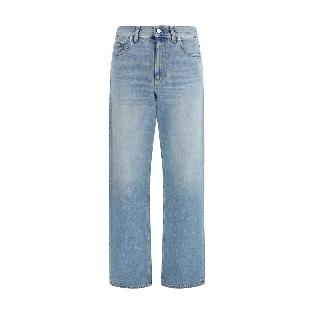 Gucci Délavé Cotton Straight-Leg Jeans in Light Blue | AW26