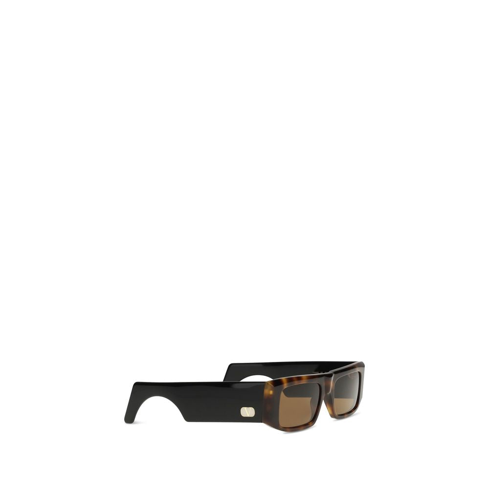 Valentino Garavani Brown Shield Sunglasses VLogo