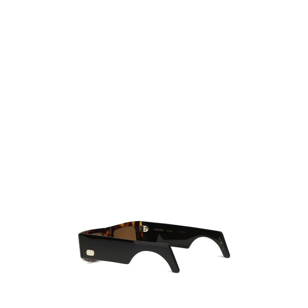 Valentino Garavani Brown Shield Sunglasses VLogo