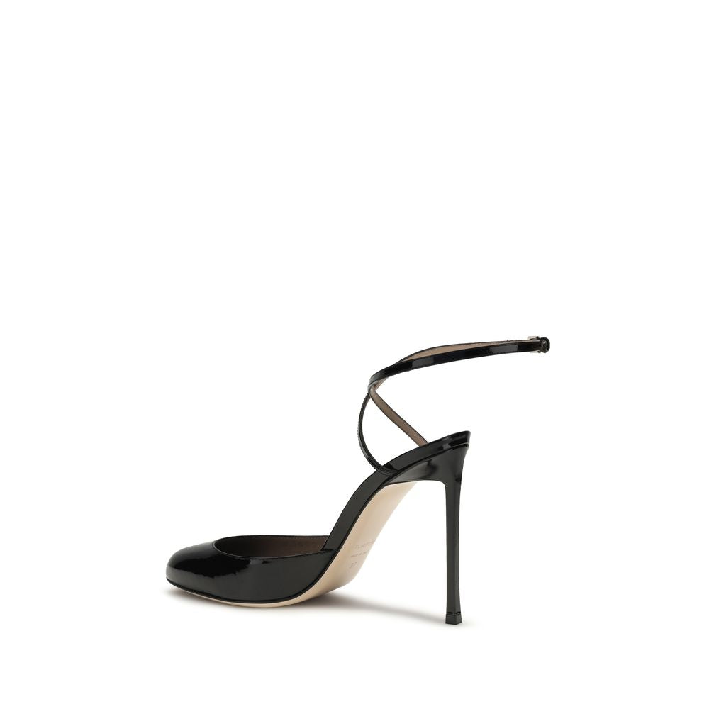 Black Calf Leather Bos Taurus High Heel Pumps