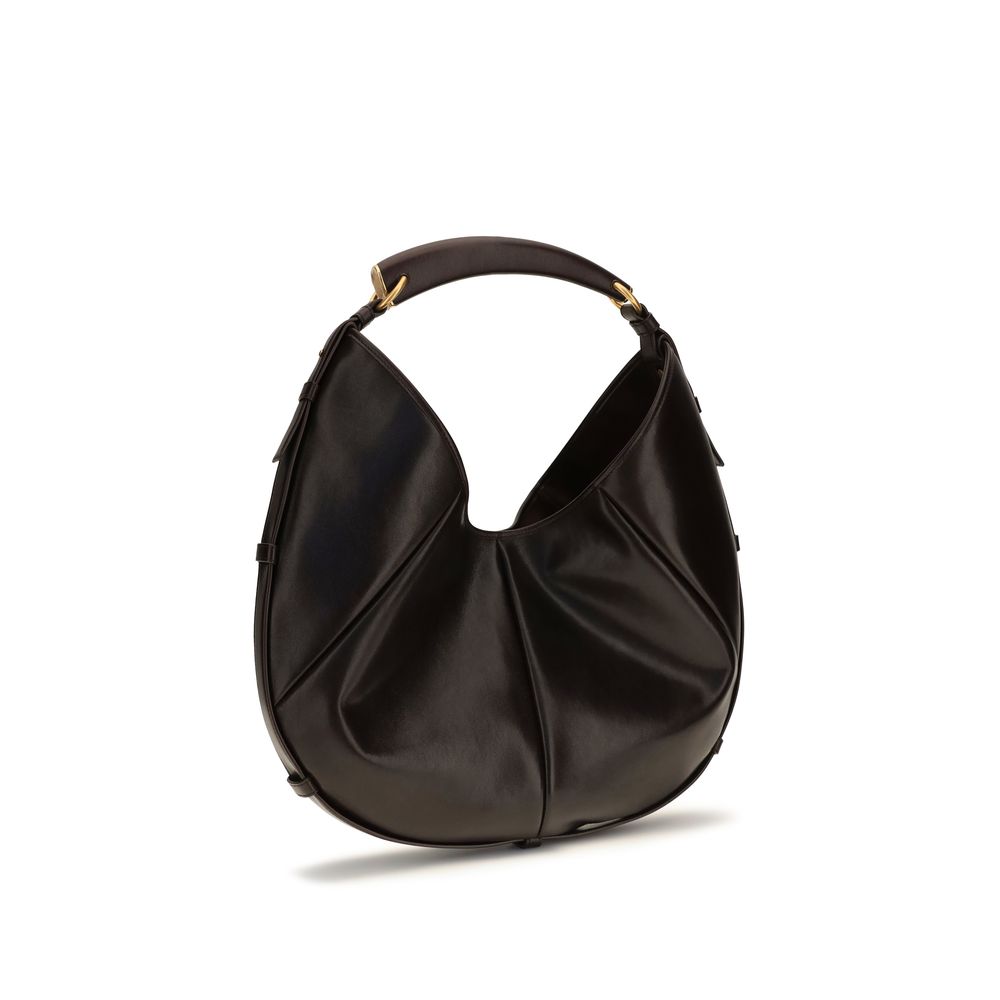 Saint Laurent Brown Calfskin Mombasa Shoulder Bag SS26