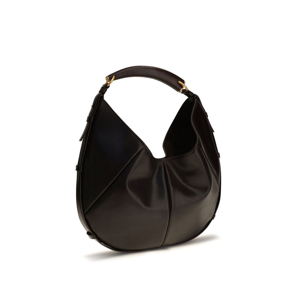 Saint Laurent Brown Calfskin Mombasa Shoulder Bag SS26