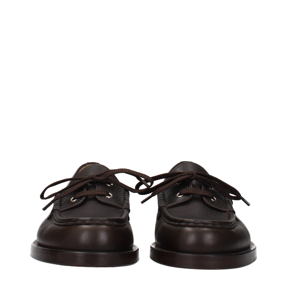 Jacquemus Brown Leather Tassel Loafers Block Heel Fringe Detail Men