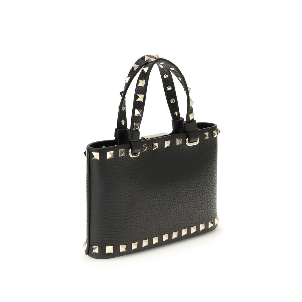 Valentino Garavani Rockstud Mini Shopping Bag Black Calfskin AW26