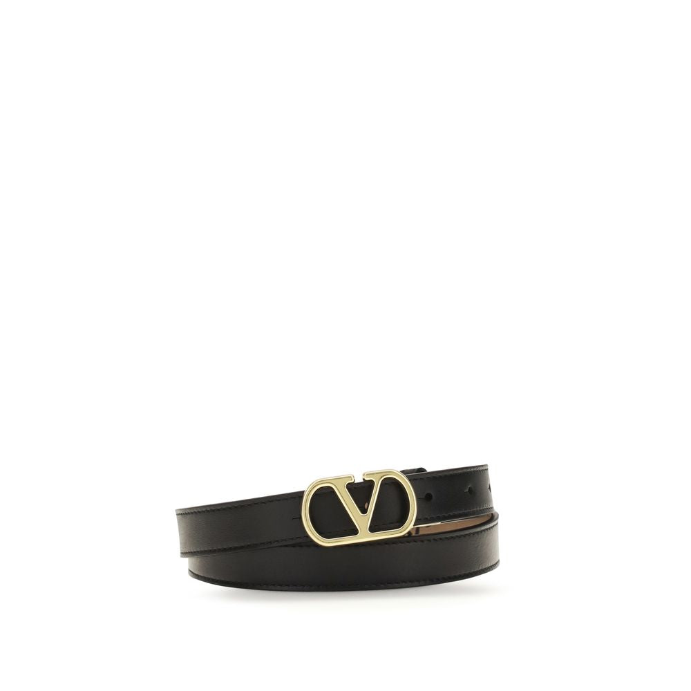 Valentino Garavani VLogo Signature Reversible Calfskin Belt in Black | 2cm | AW26
