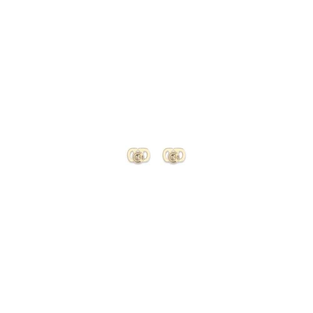 Valentino Garavani VLogo Signature Gold Brass & Swarovski Crystal Earrings