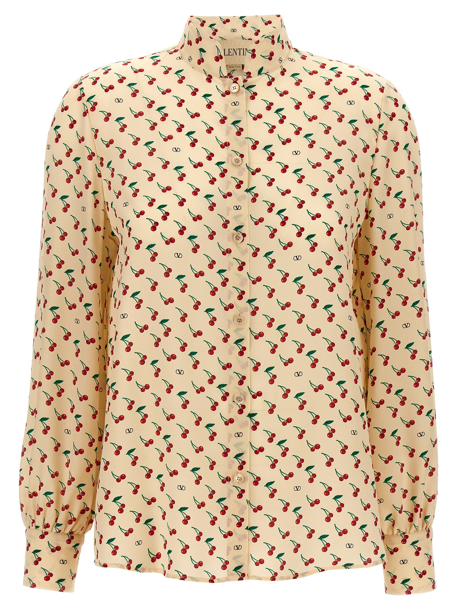 Valentino Garavani Cherryfic Silk Crepe de Chine Blouse