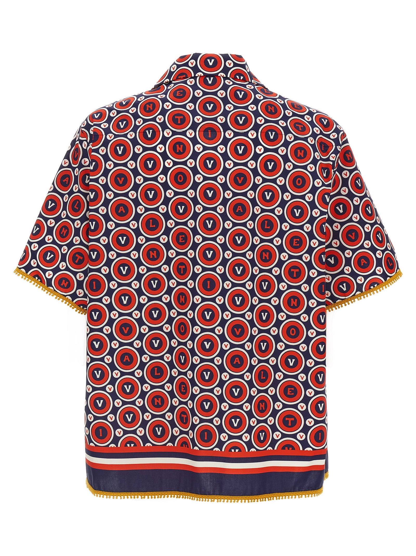 Valentino Garavani Bulles Royales Multicolor Cotton Bowling Shirt