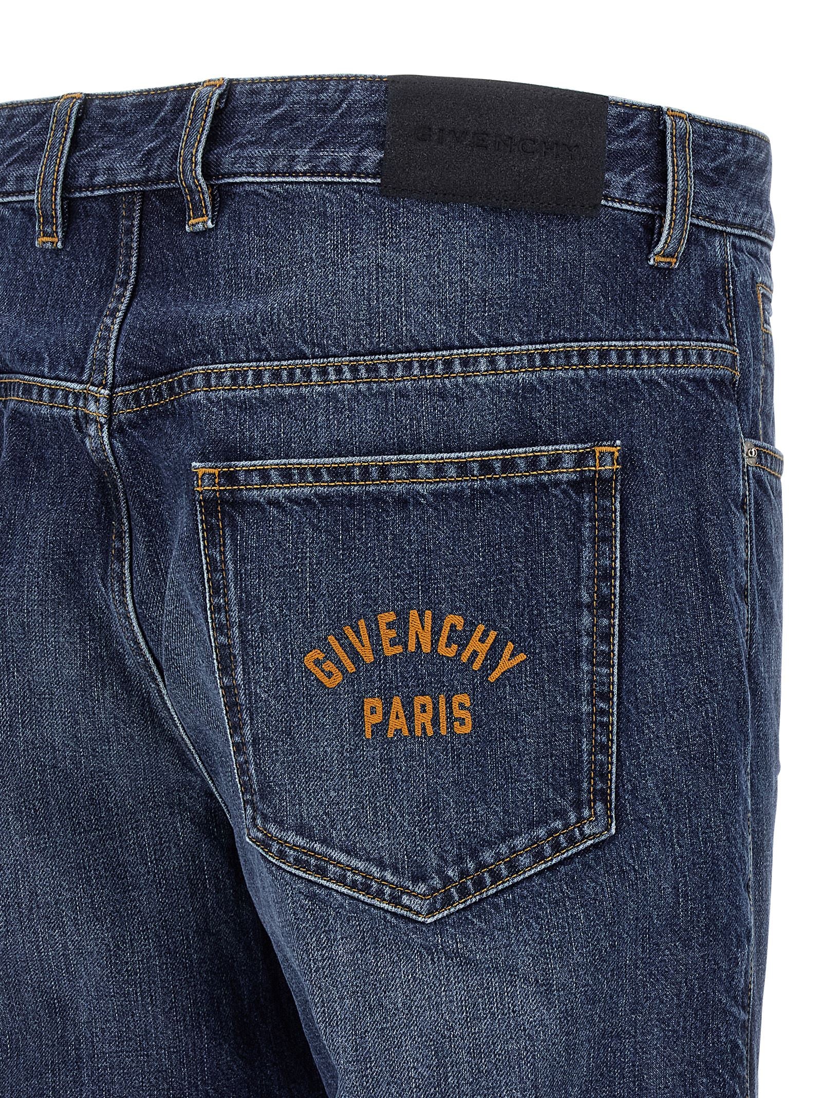 Givenchy Blue Cotton Straight-Leg Denim Jeans