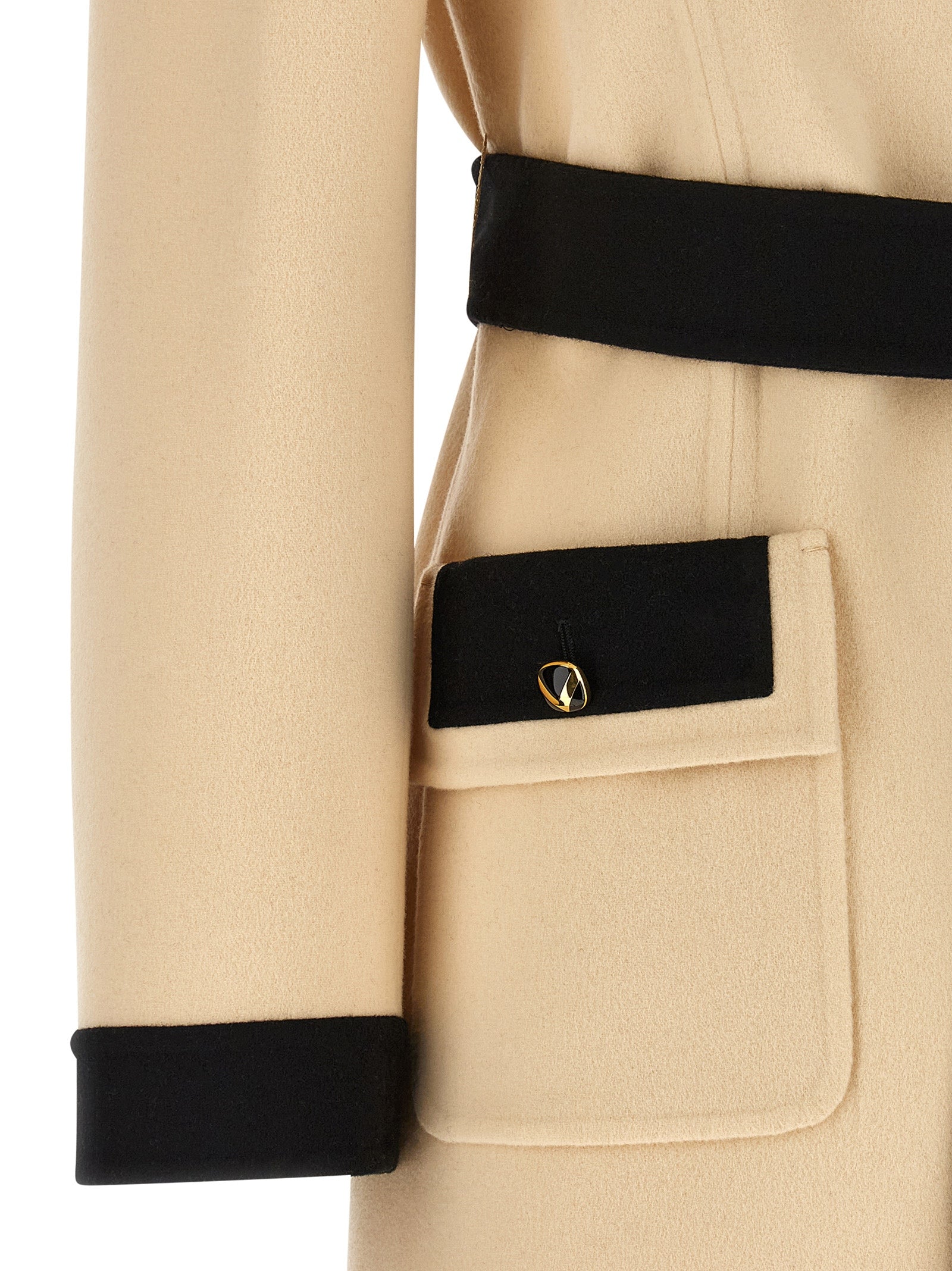 Valentino Garavani Beige Virgin Wool & Cashmere Midi Coat