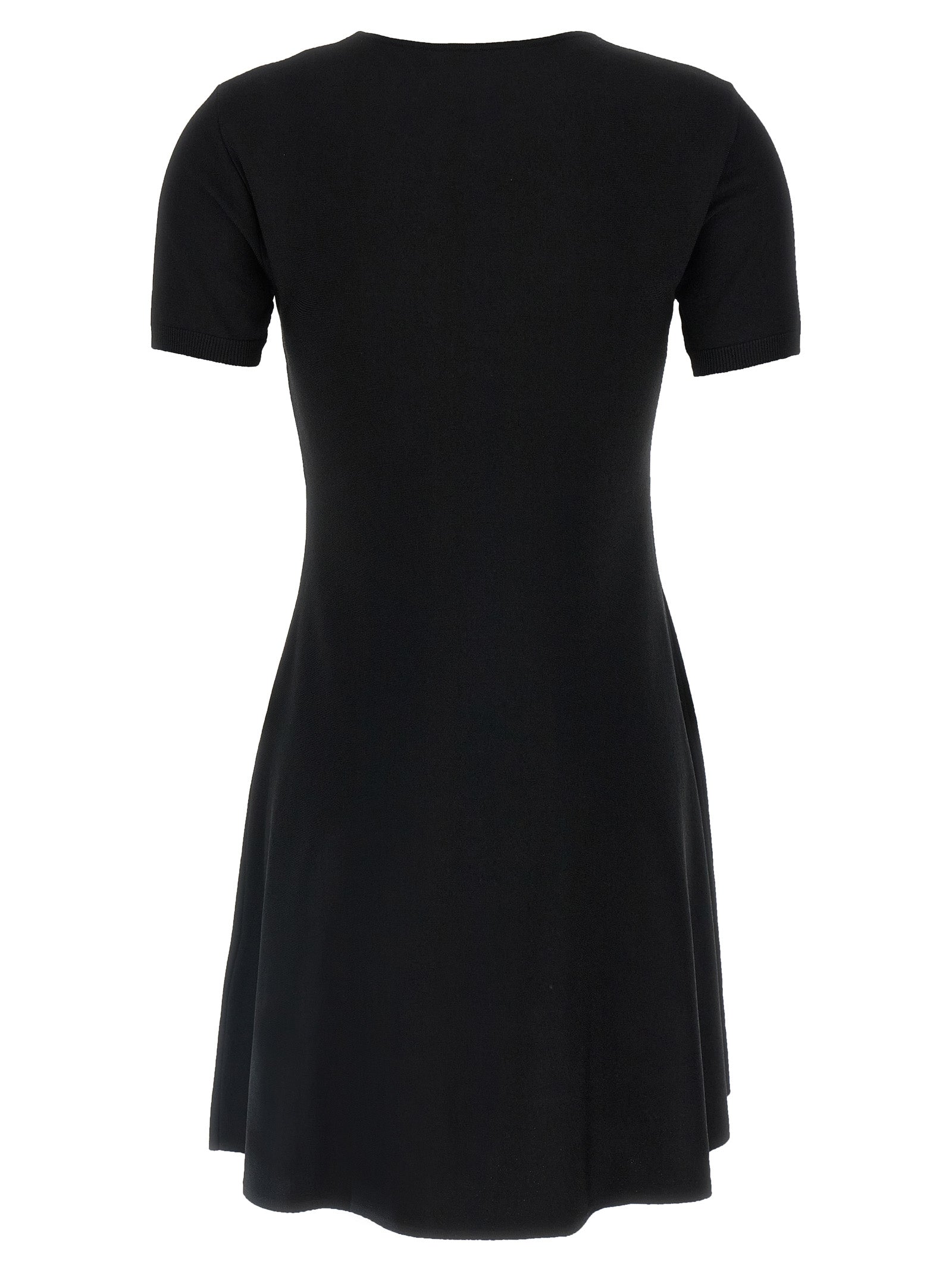 Valentino Garavani Black Viscose Mini Dress with Bow Detail