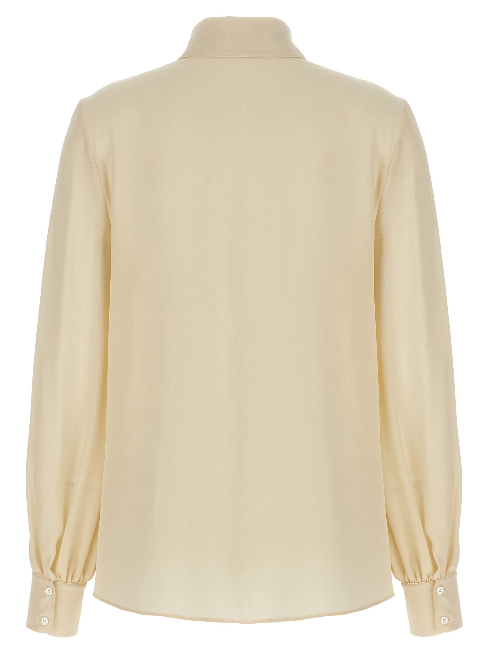 Valentino Garavani De Chine Beige Silk Blouse