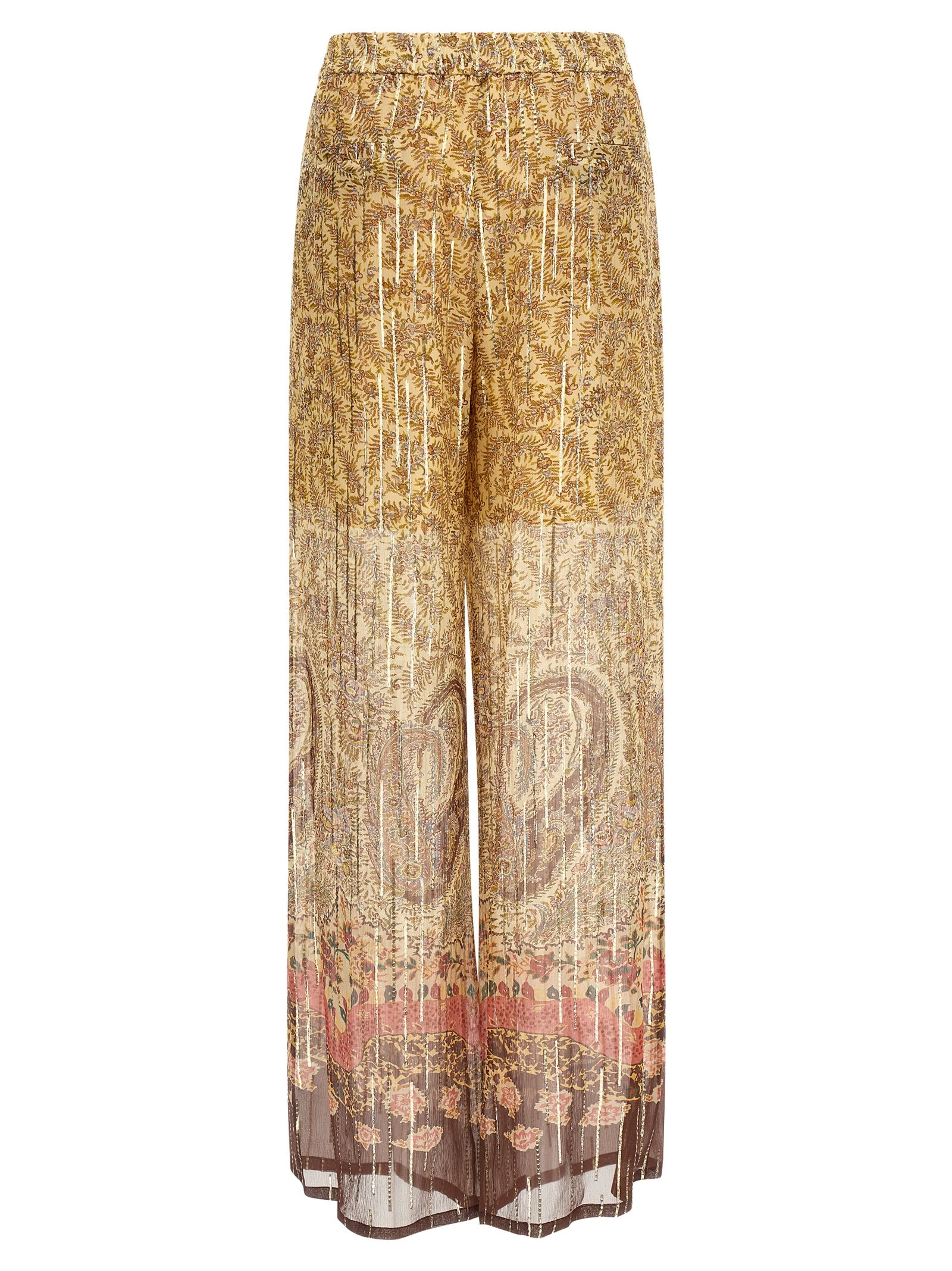 Valentino Garavani Voyage Imaginaire Paisley Wide-Leg Silk Pants