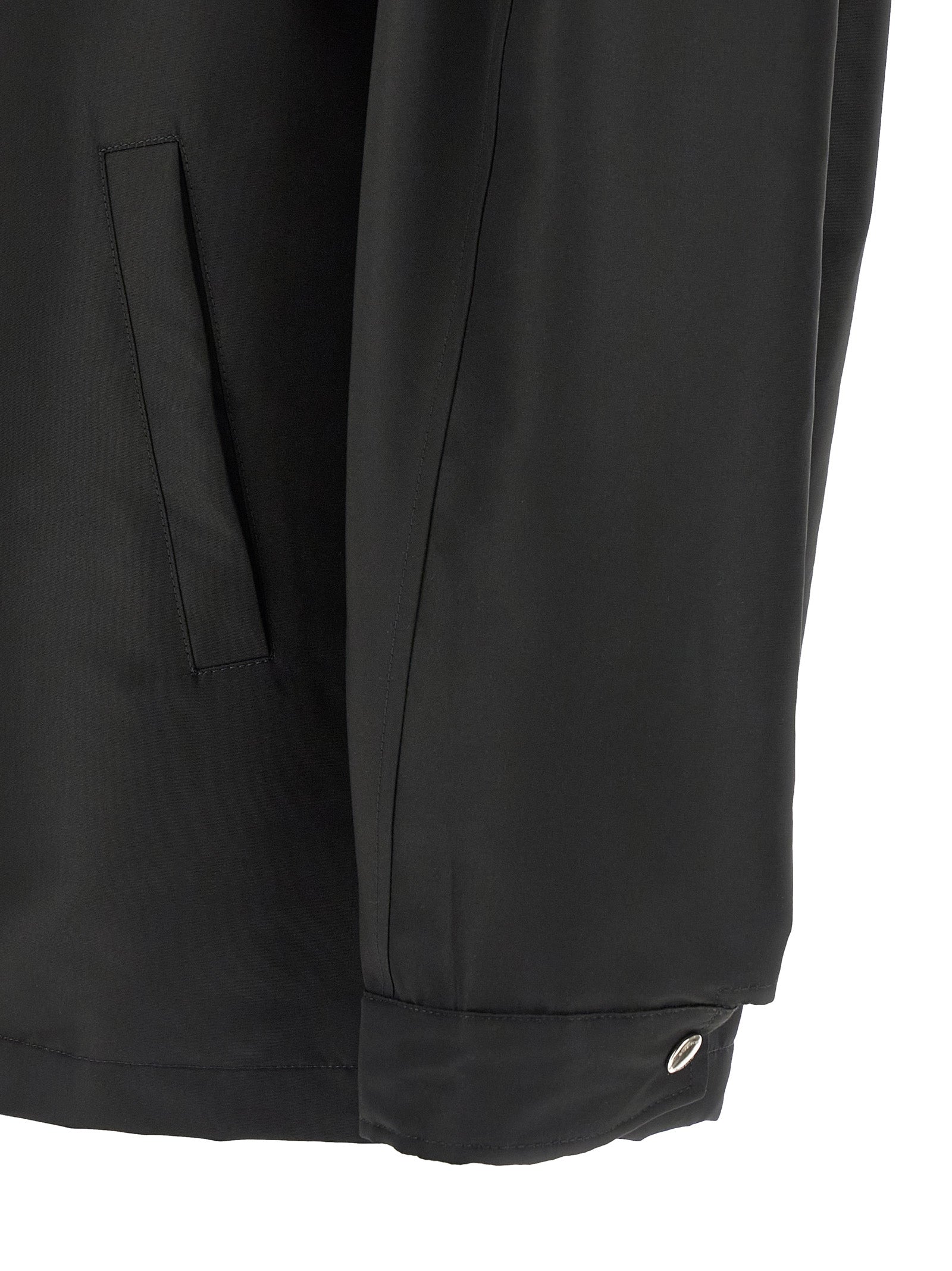 Givenchy Black Water-Repellent Polyfaille Jacket Couture Stitching