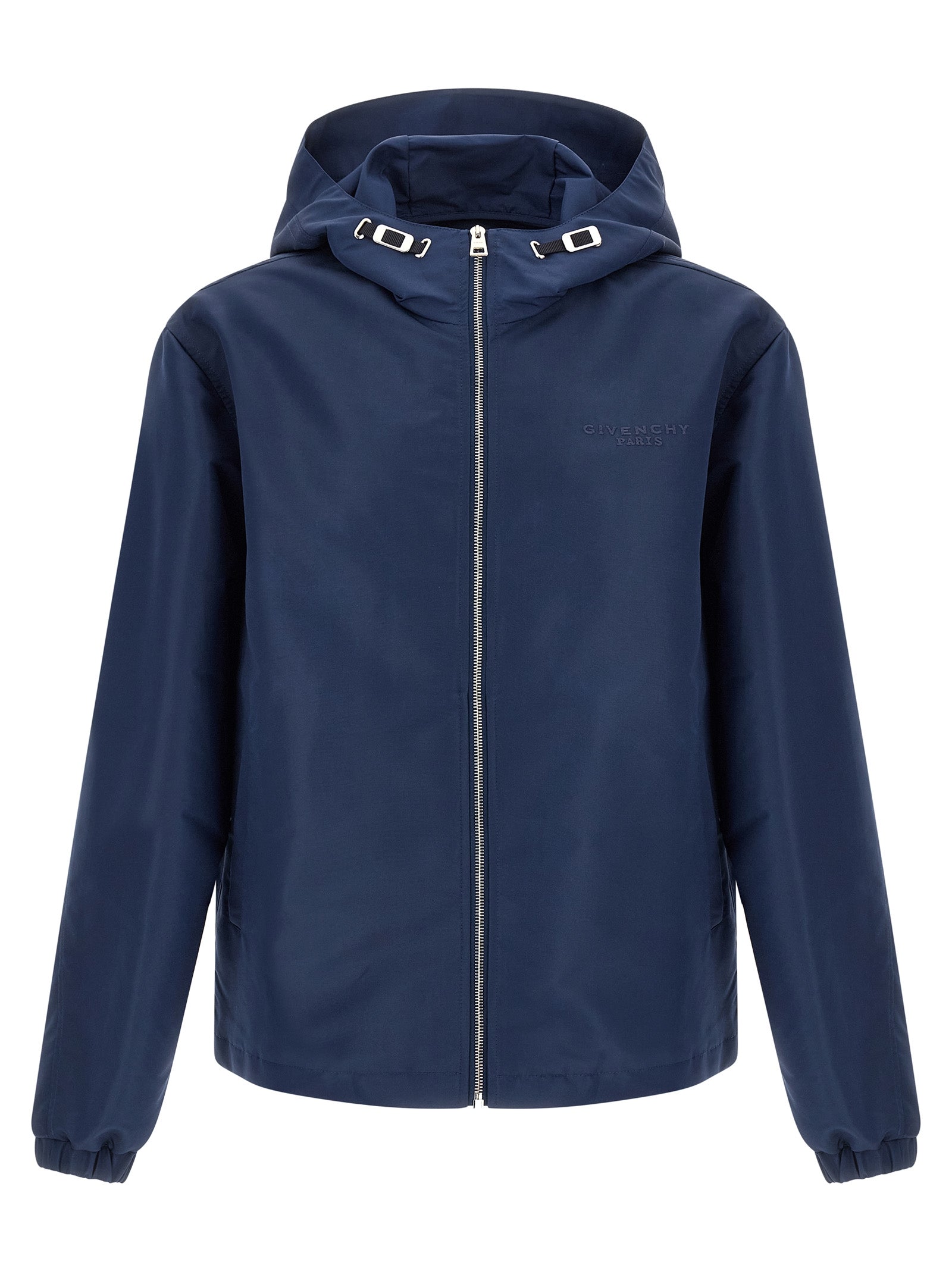 Givenchy Blue Polyfaille Water-Repellent Anorak Givenchy Paris Logo Men