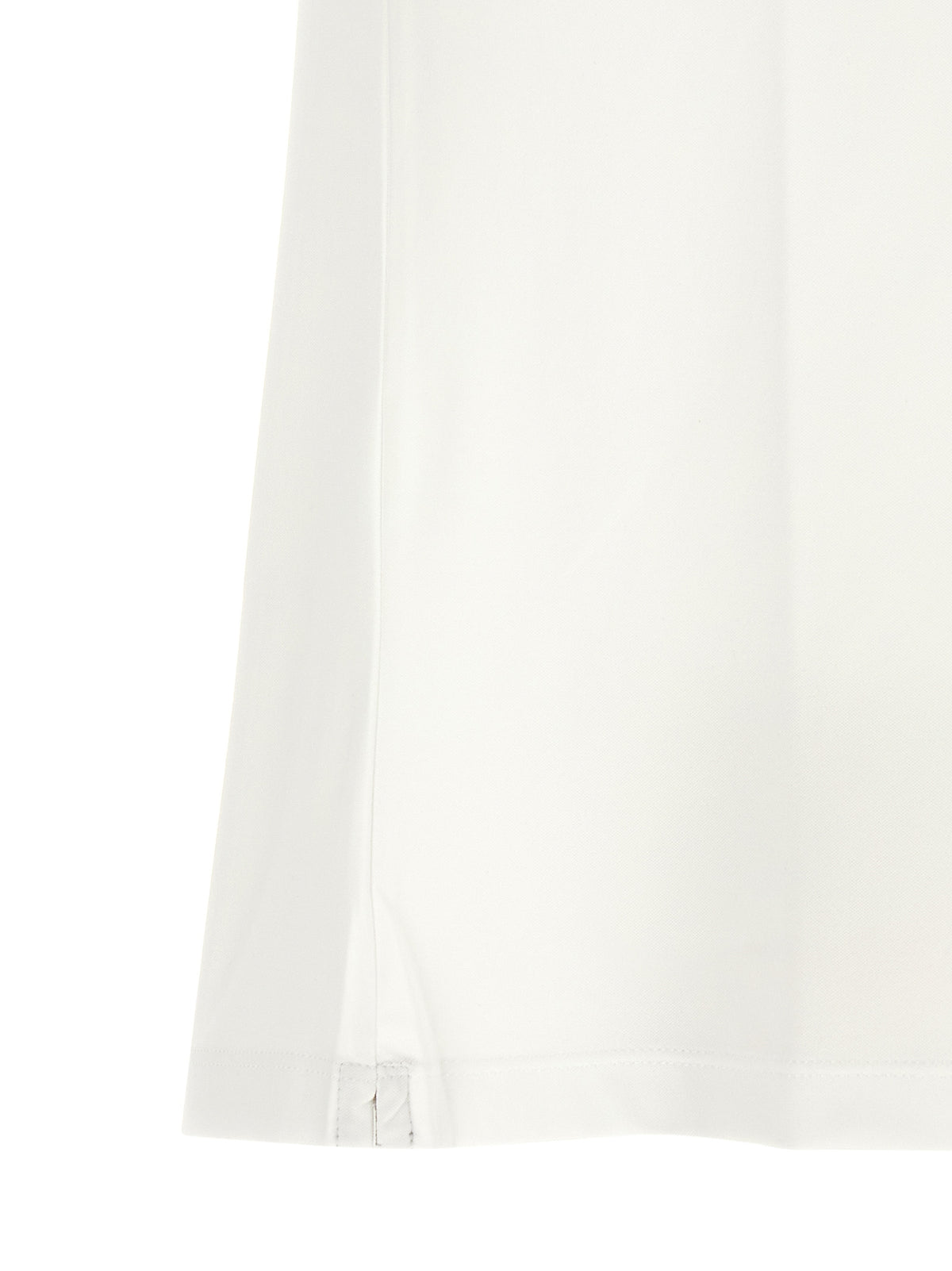 Brunello Cucinelli Techno Piqué Tennis Logo Half-Zip Polo Shirt in White | Made in Italy