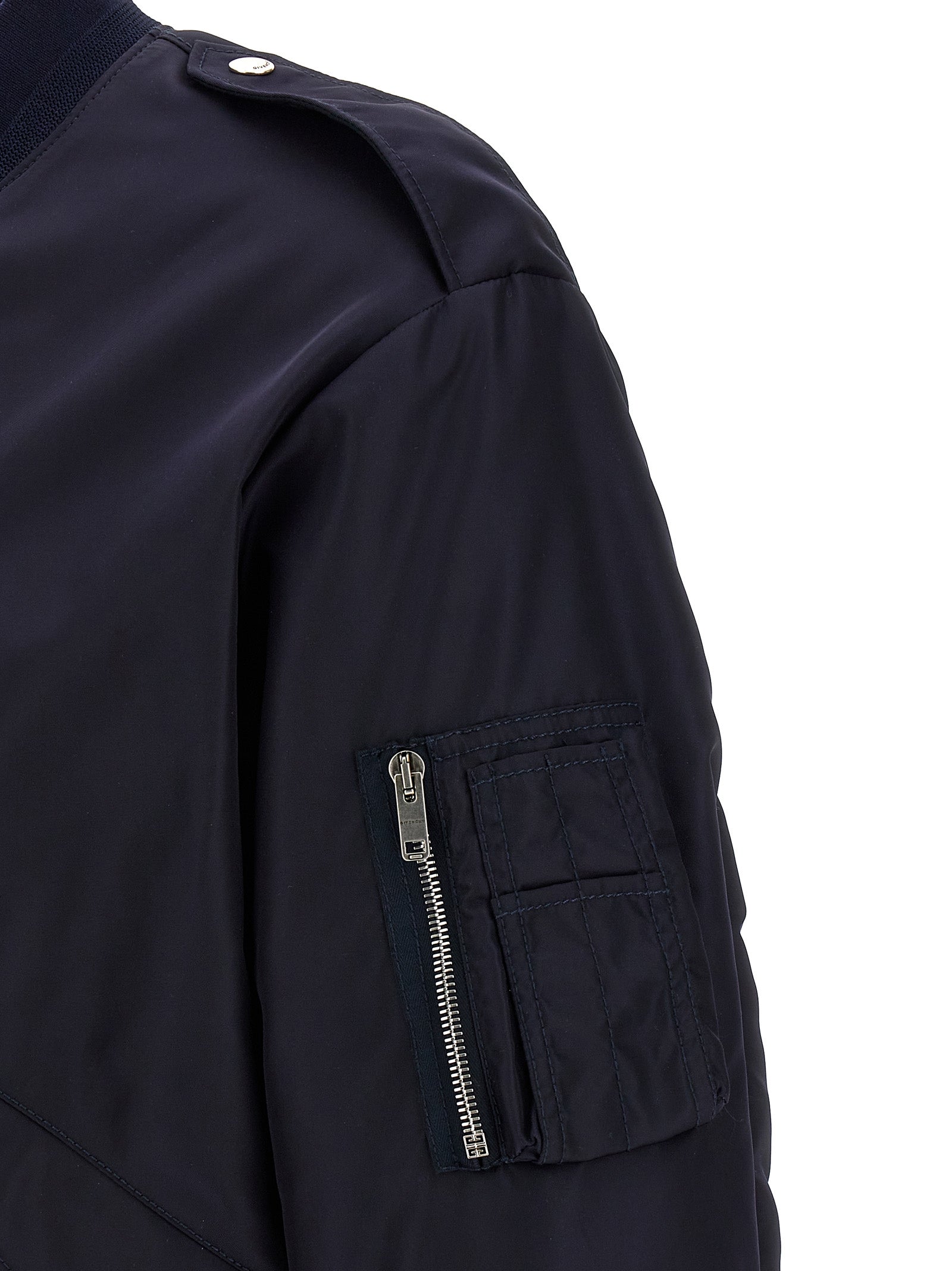 Givenchy Marine Blue Bomber Jacket