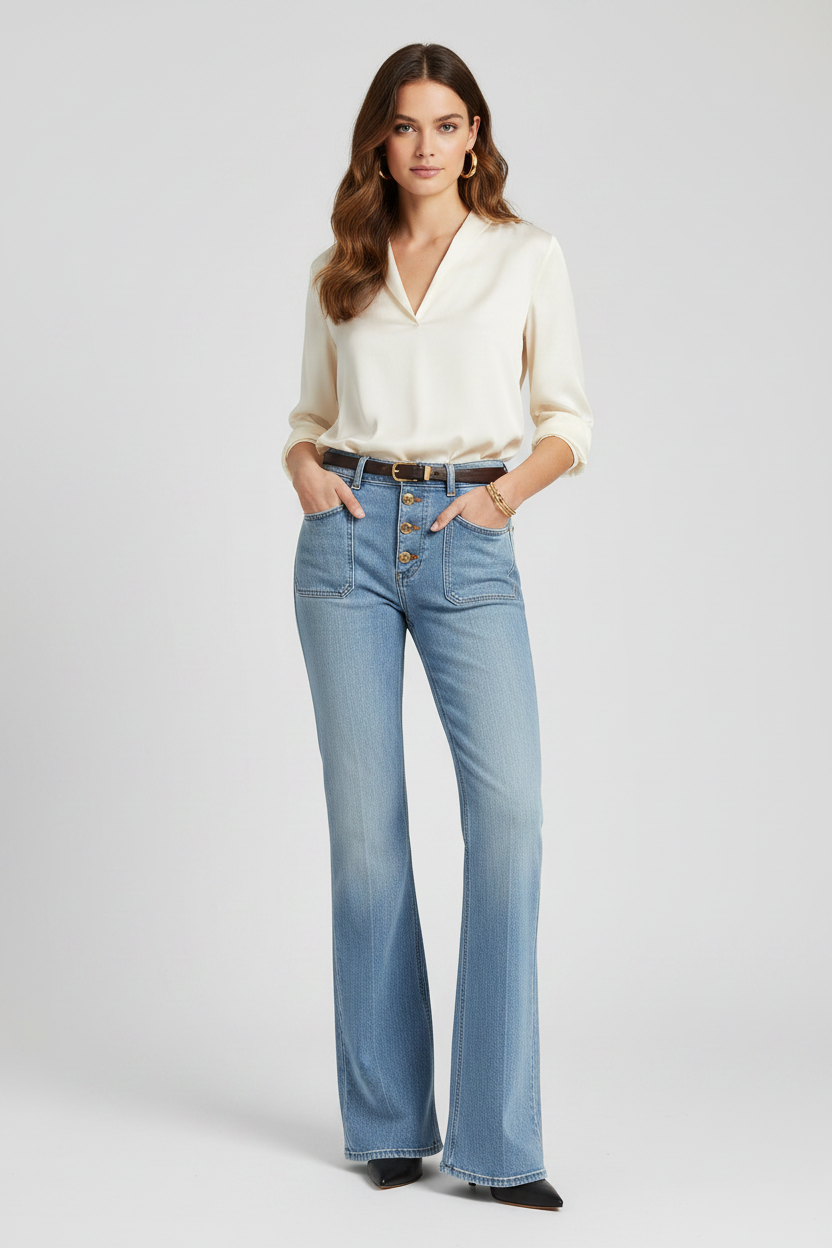 Valentino Garavani’s stone-washed cotton jeans
