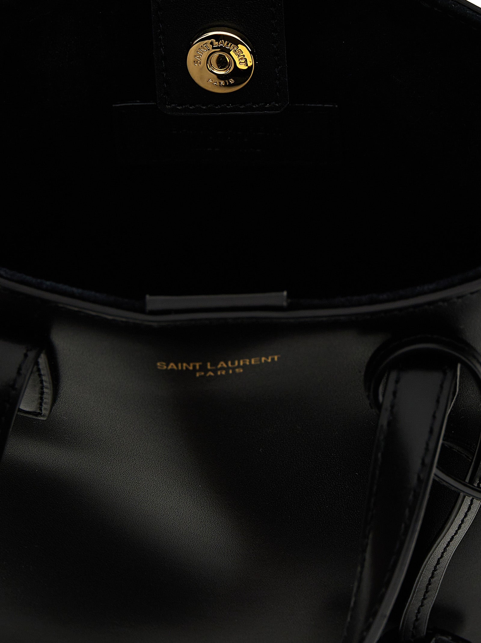 Saint Laurent Mini Toy Box Leather Shopping Bag in Black
