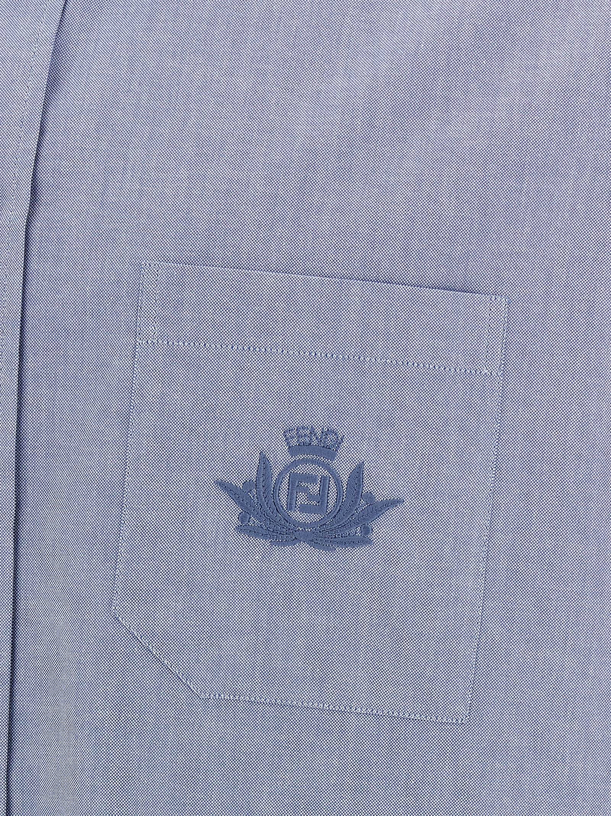 Fendi Blue Cotton Blouse
