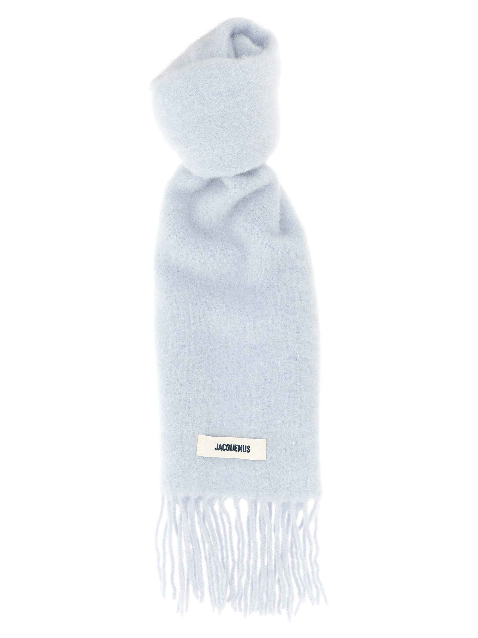 Jacquemus L'Echarpe Carro Light Blue Alpaca Mohair Scarf