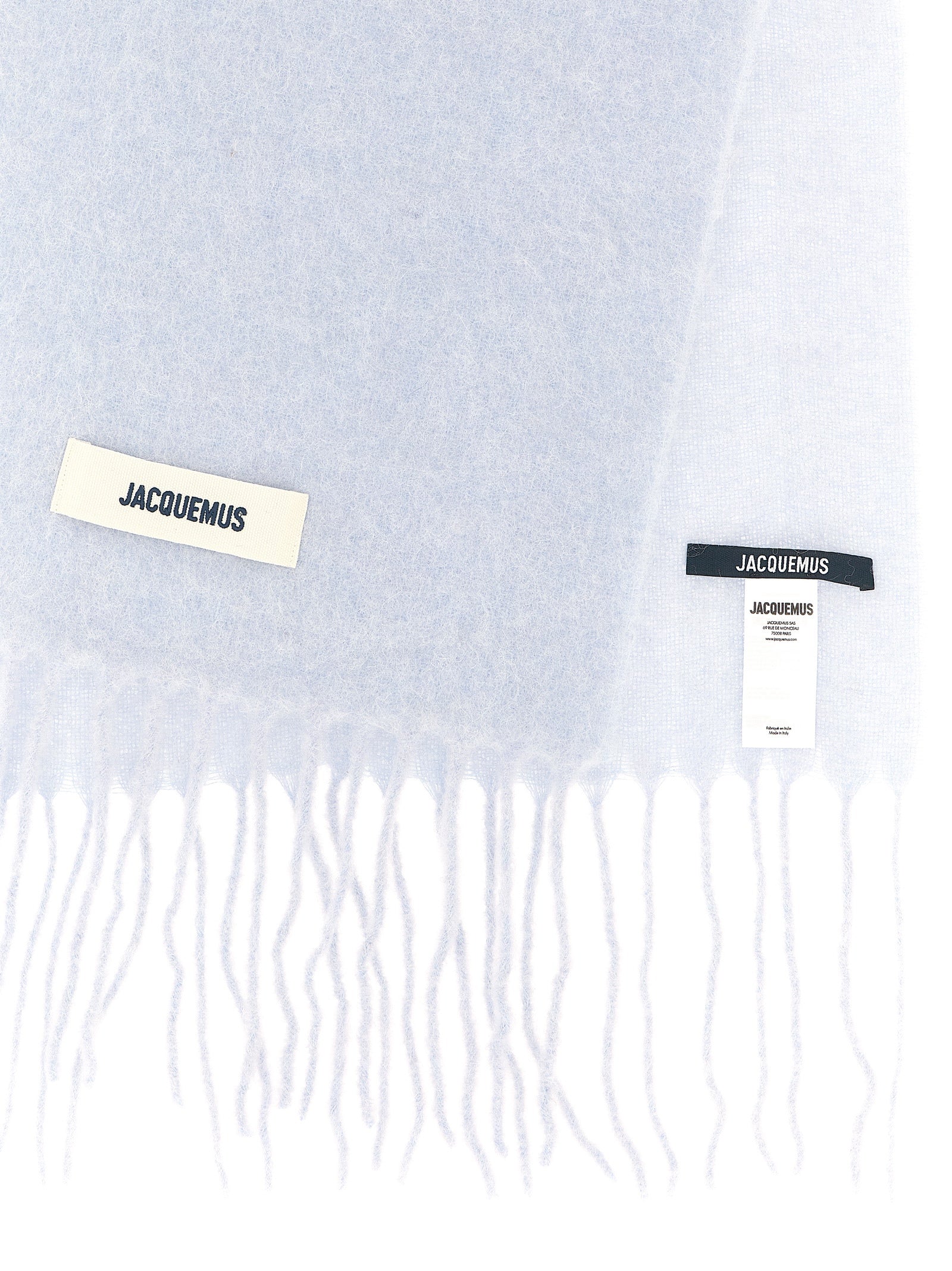 Jacquemus L'Echarpe Carro Light Blue Alpaca Mohair Scarf