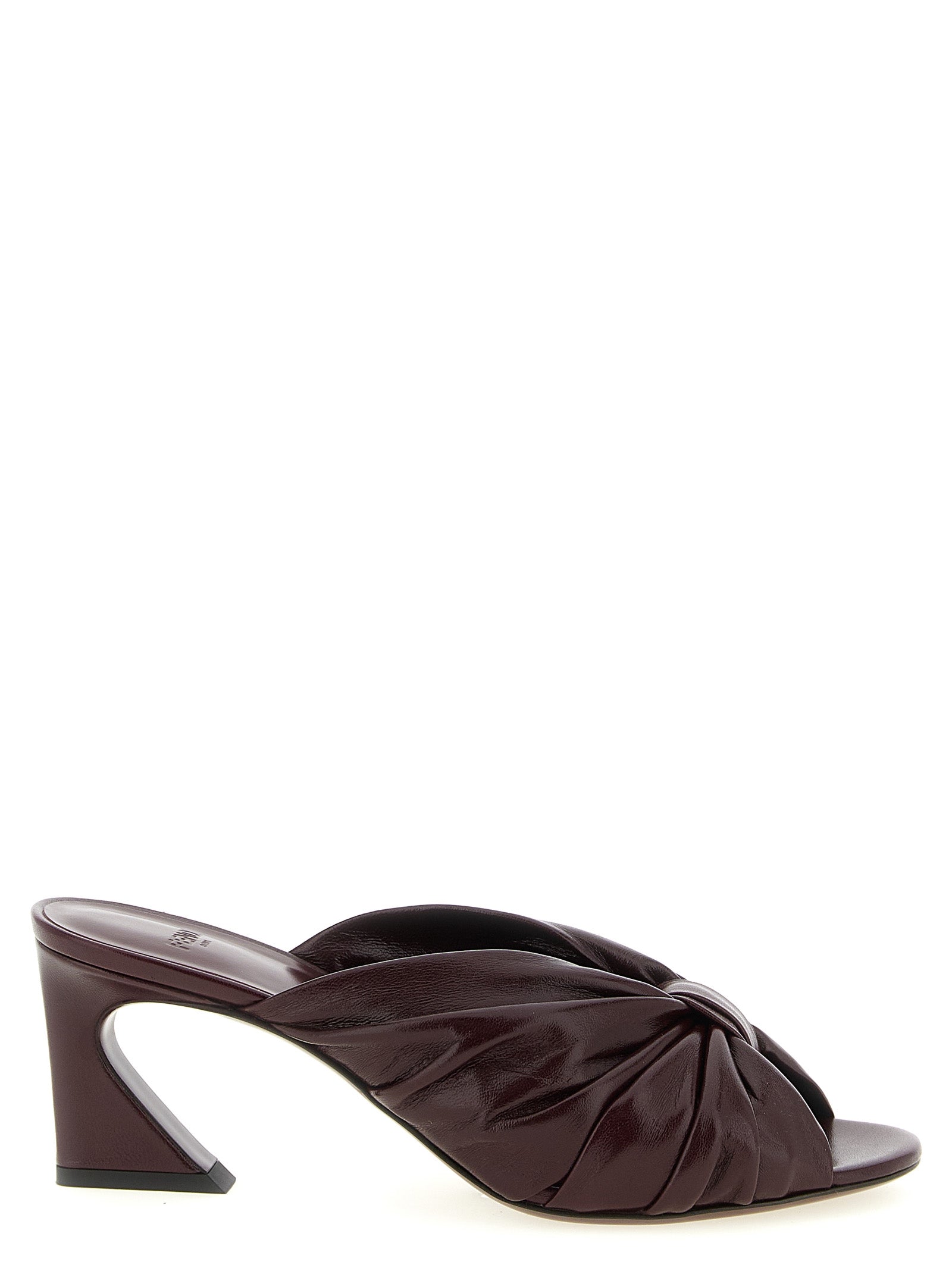 Fendi Arco Platform Sandals — Bordeaux Glossy Nappa Leather | Women
