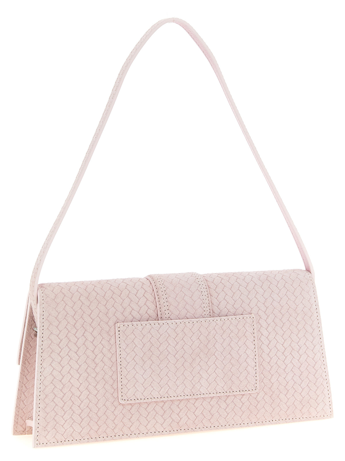 Jacquemus Le Bambino Long Embossed Calfskin Shoulder Bag in Pink | Made in Italy