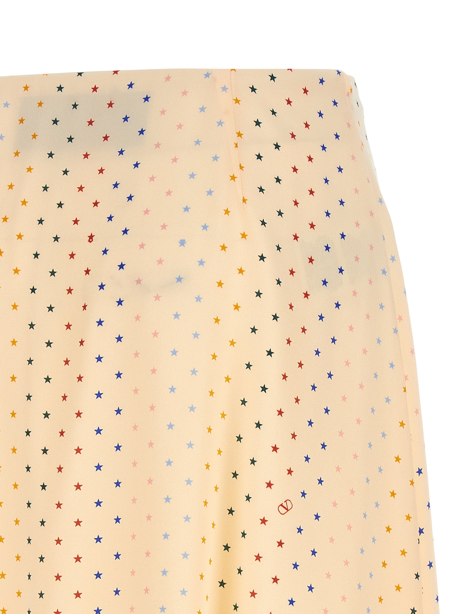 Valentino Garavani Stelline Multicolor Silk Midi Skirt Flared