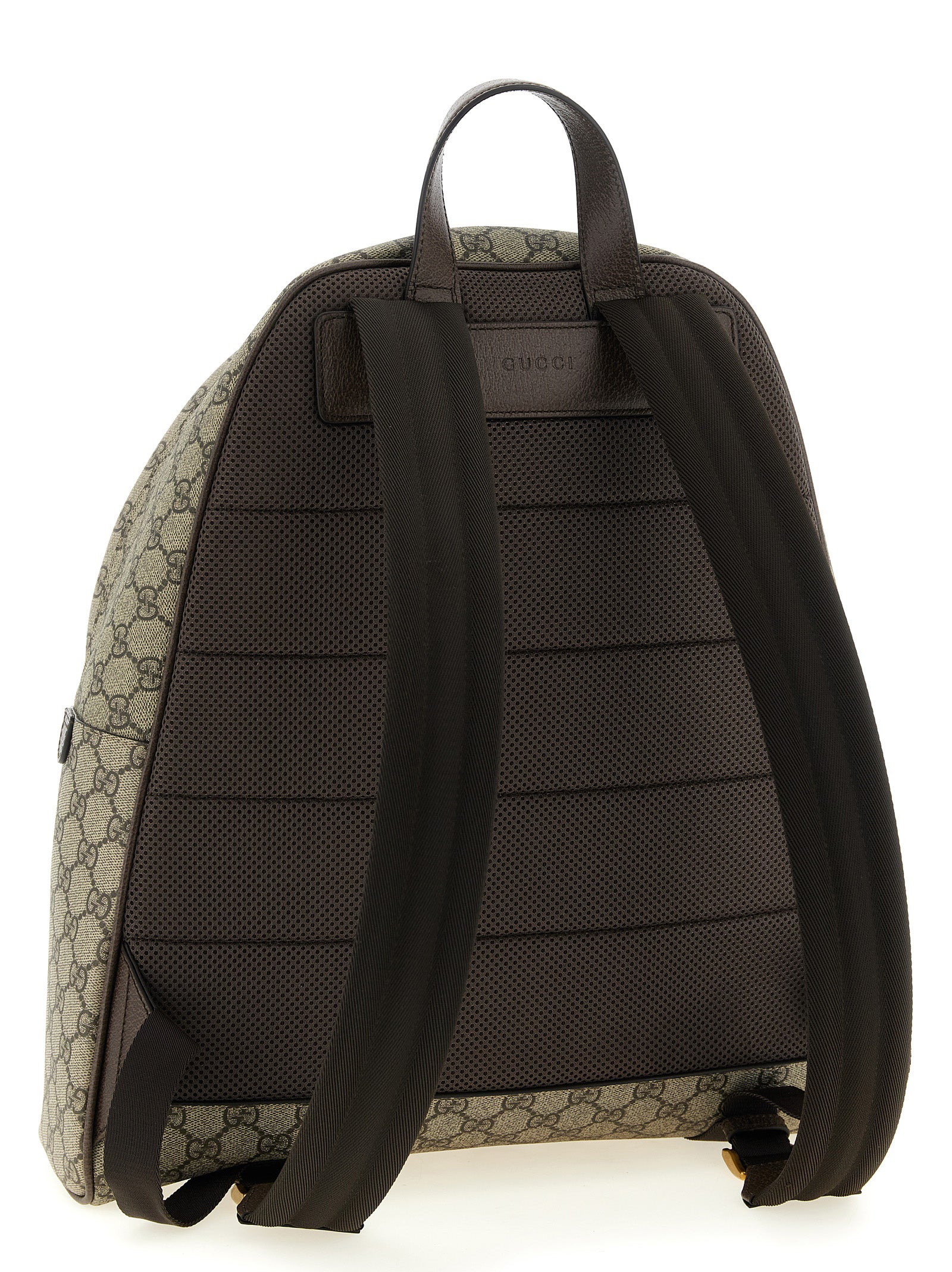 Gucci 'Ophidia' GG Monogram Medium Backpack with 'Nastro Web', Hammered Leather & Antiqued Hardware