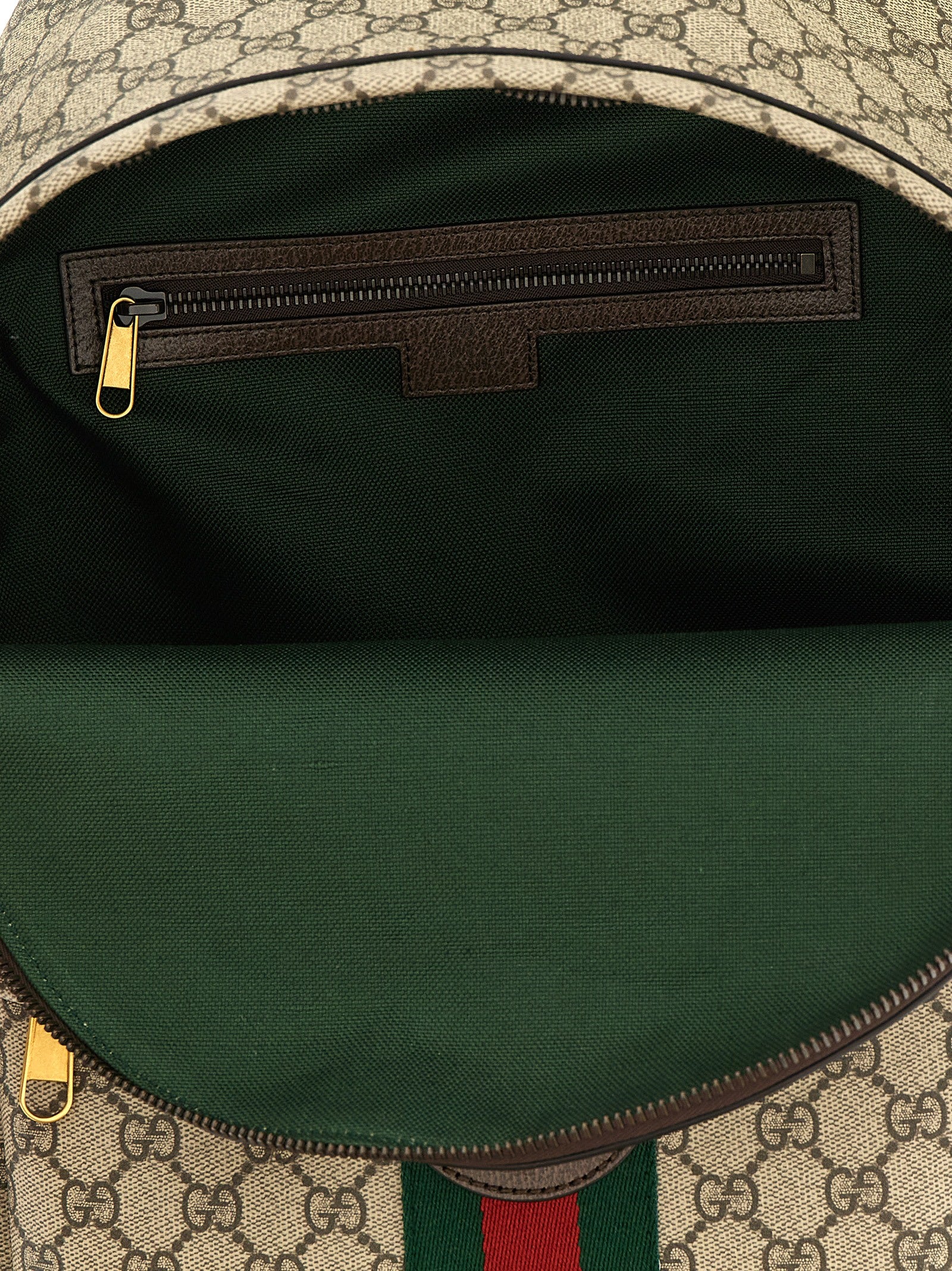 Gucci 'Ophidia' GG Monogram Medium Backpack with 'Nastro Web', Hammered Leather & Antiqued Hardware