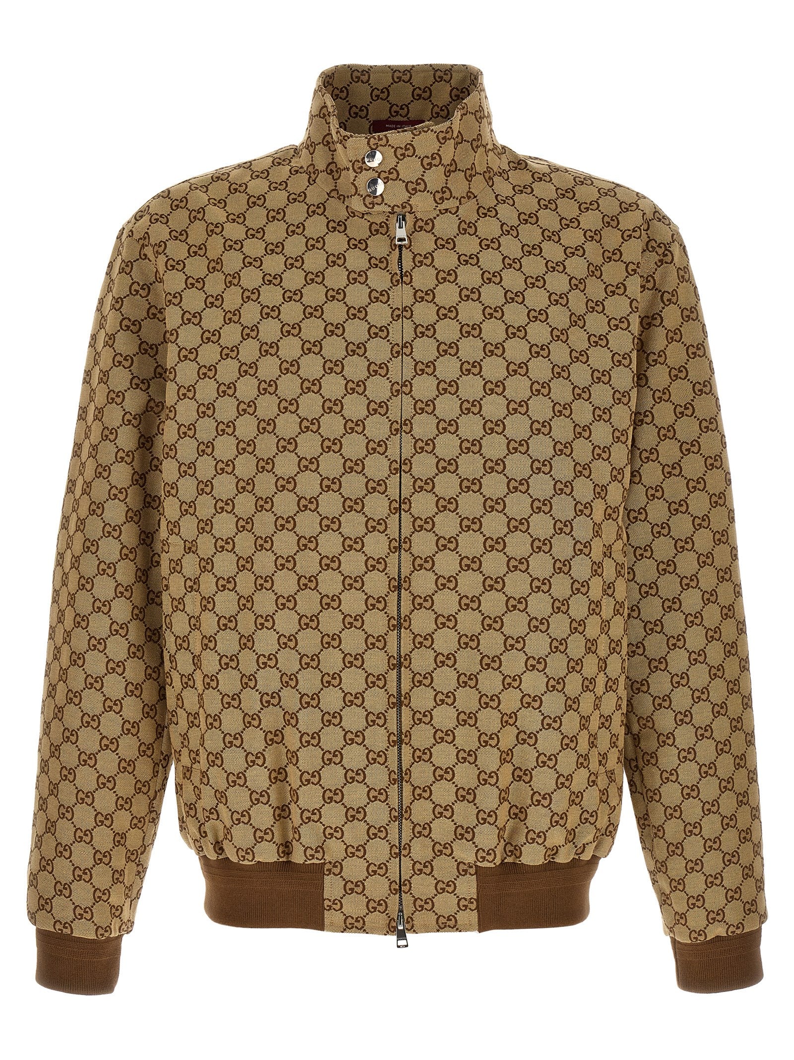 Gucci GG Fabric Bomber Jacket — Beige | Men