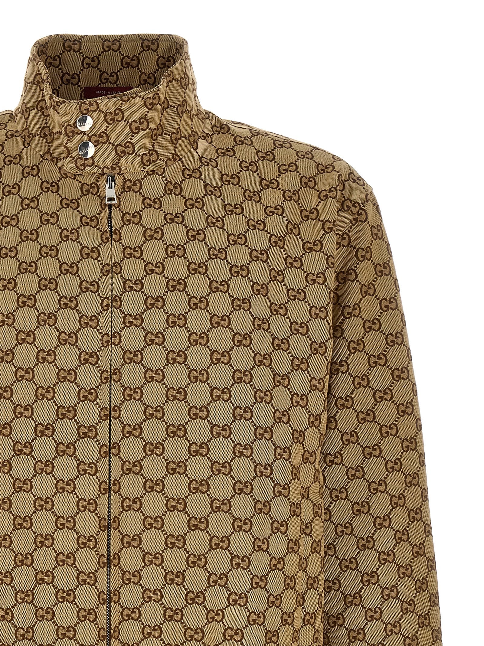 Gucci GG Fabric Bomber Jacket — Beige | Men