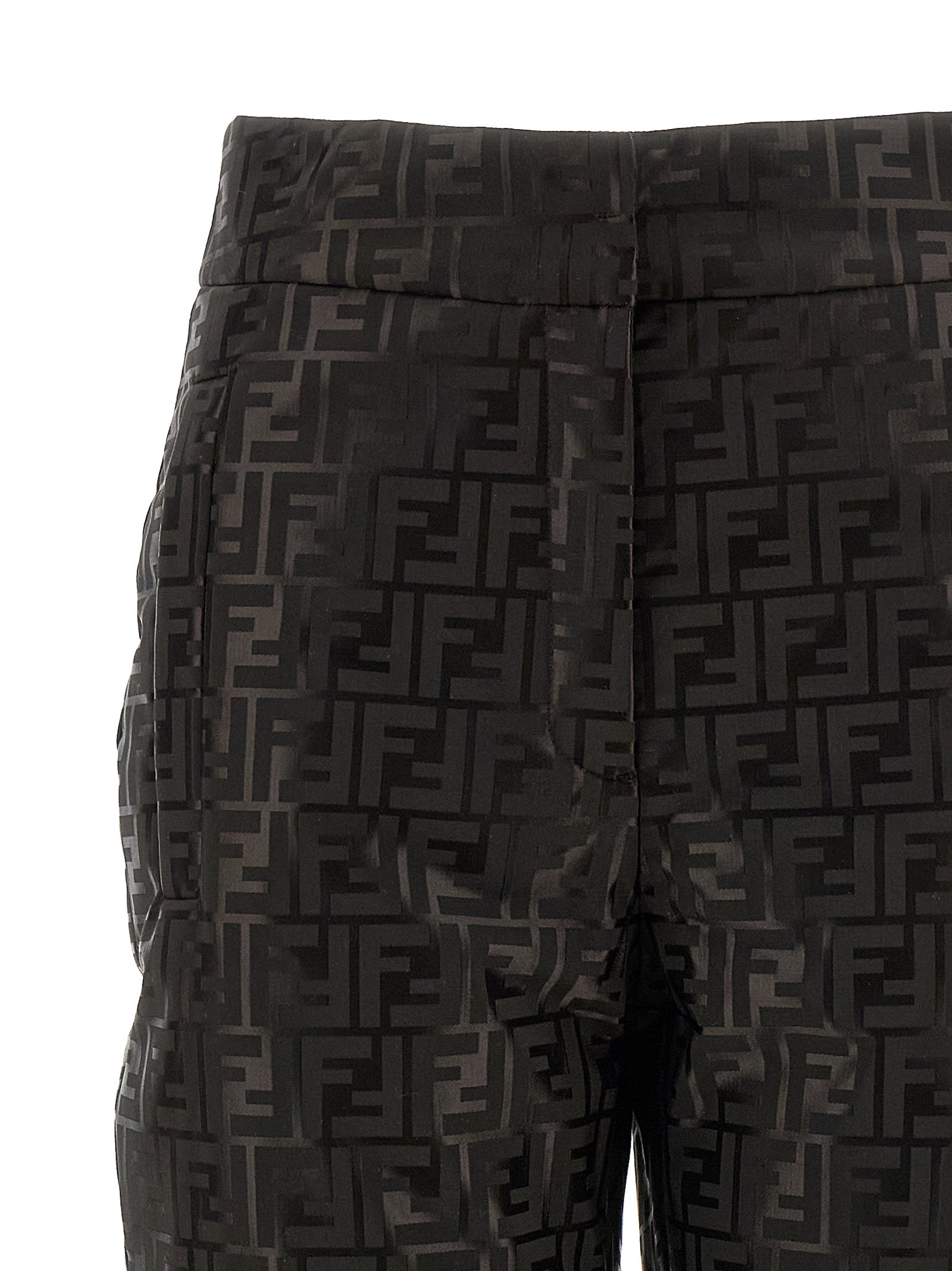 Fendi Brown FF Pattern Ski Pants Cotton-Polyamide