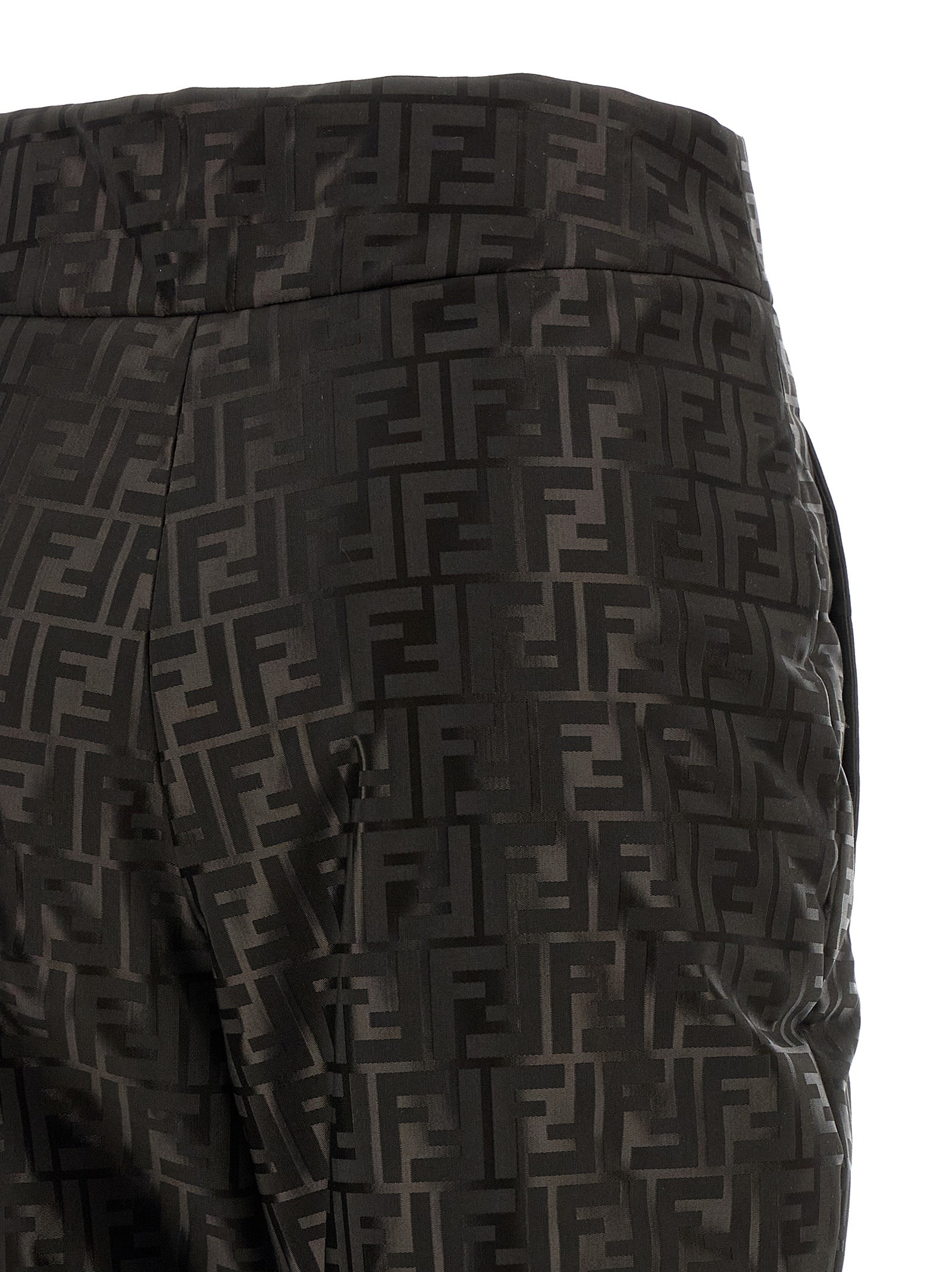 Fendi Brown FF Pattern Ski Pants Cotton-Polyamide