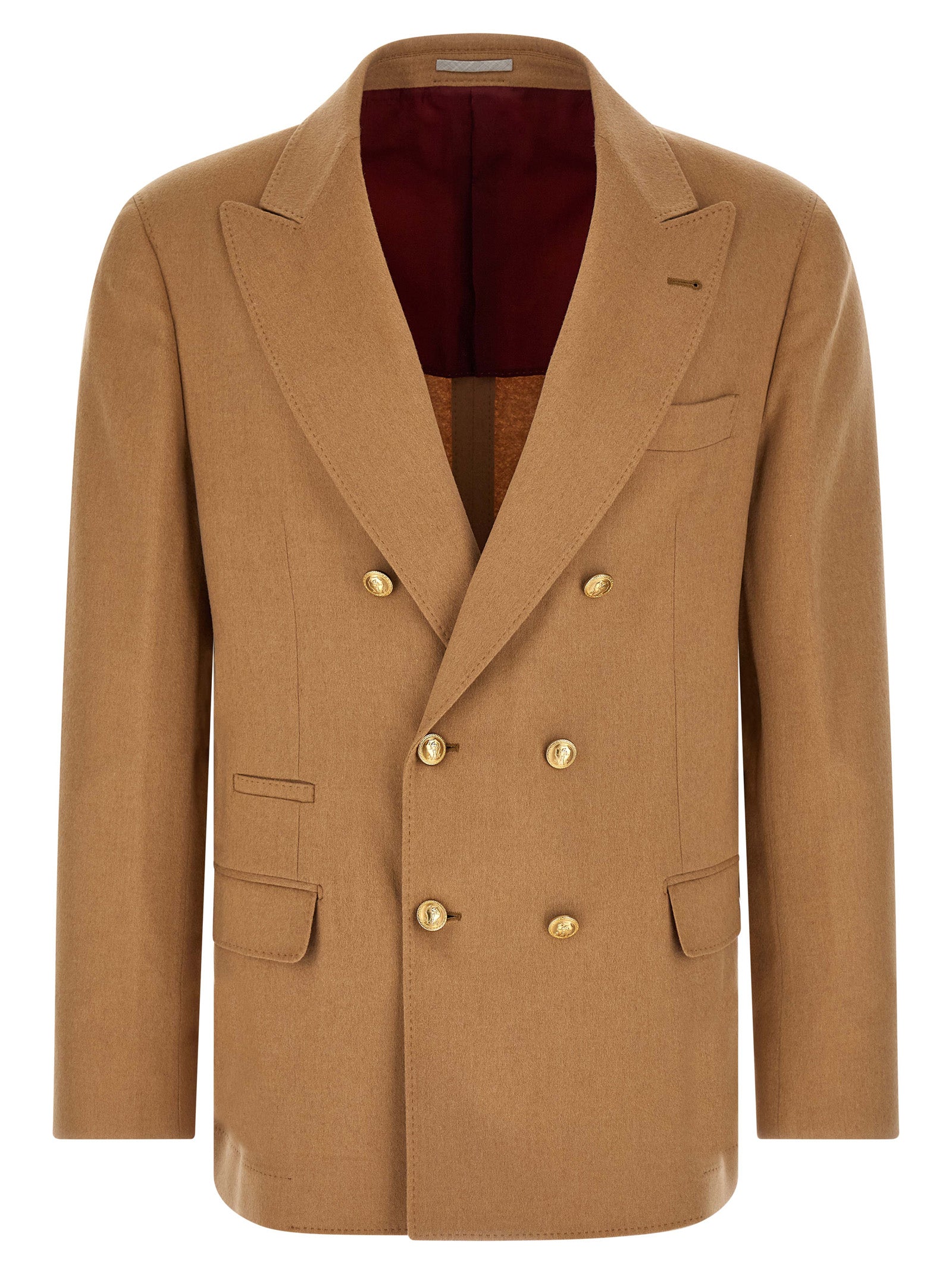 Brunello Cucinelli Beige Camel Hair Blazer