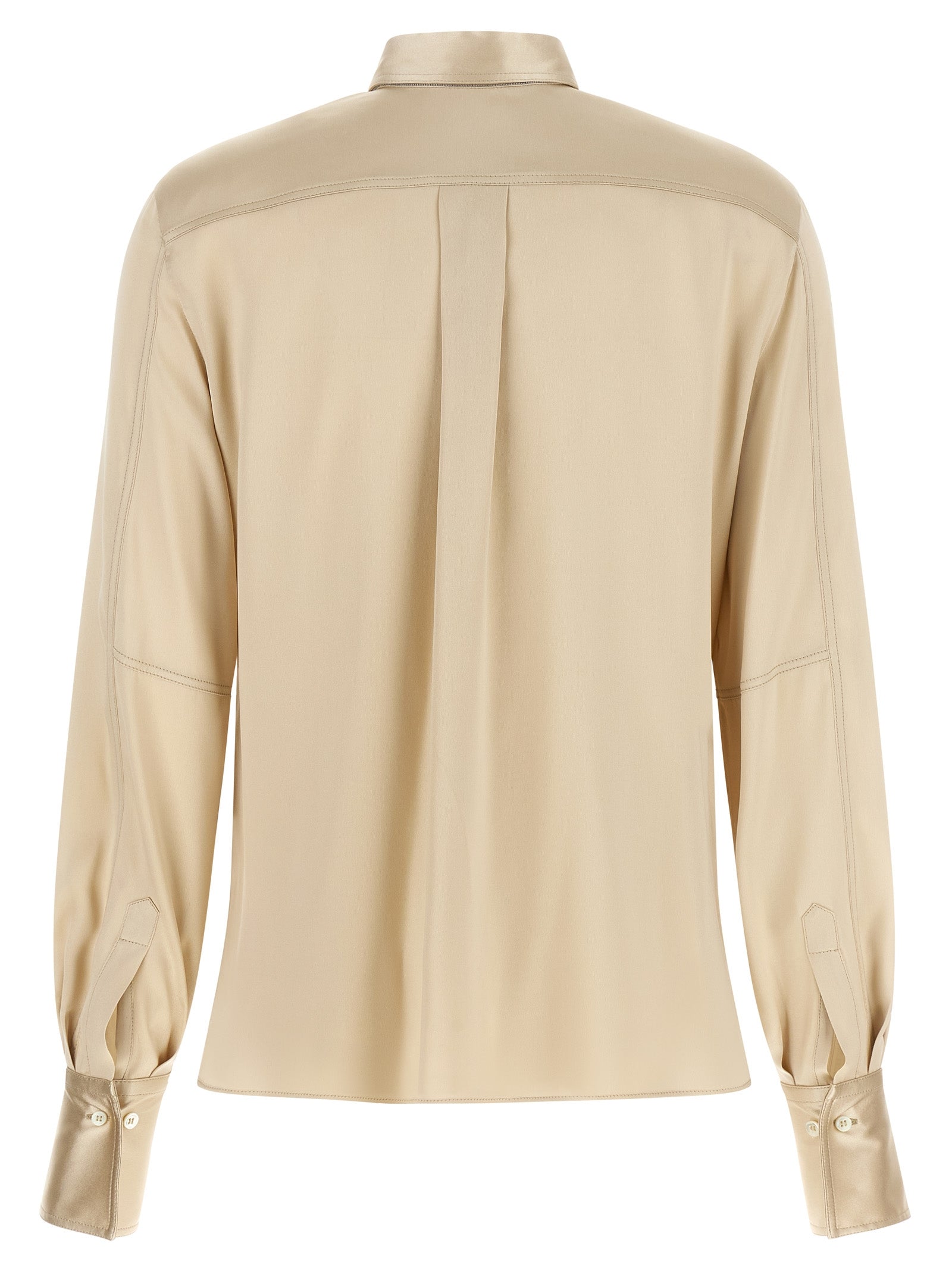Beige Silk Blouse by Brunello Cucinelli
