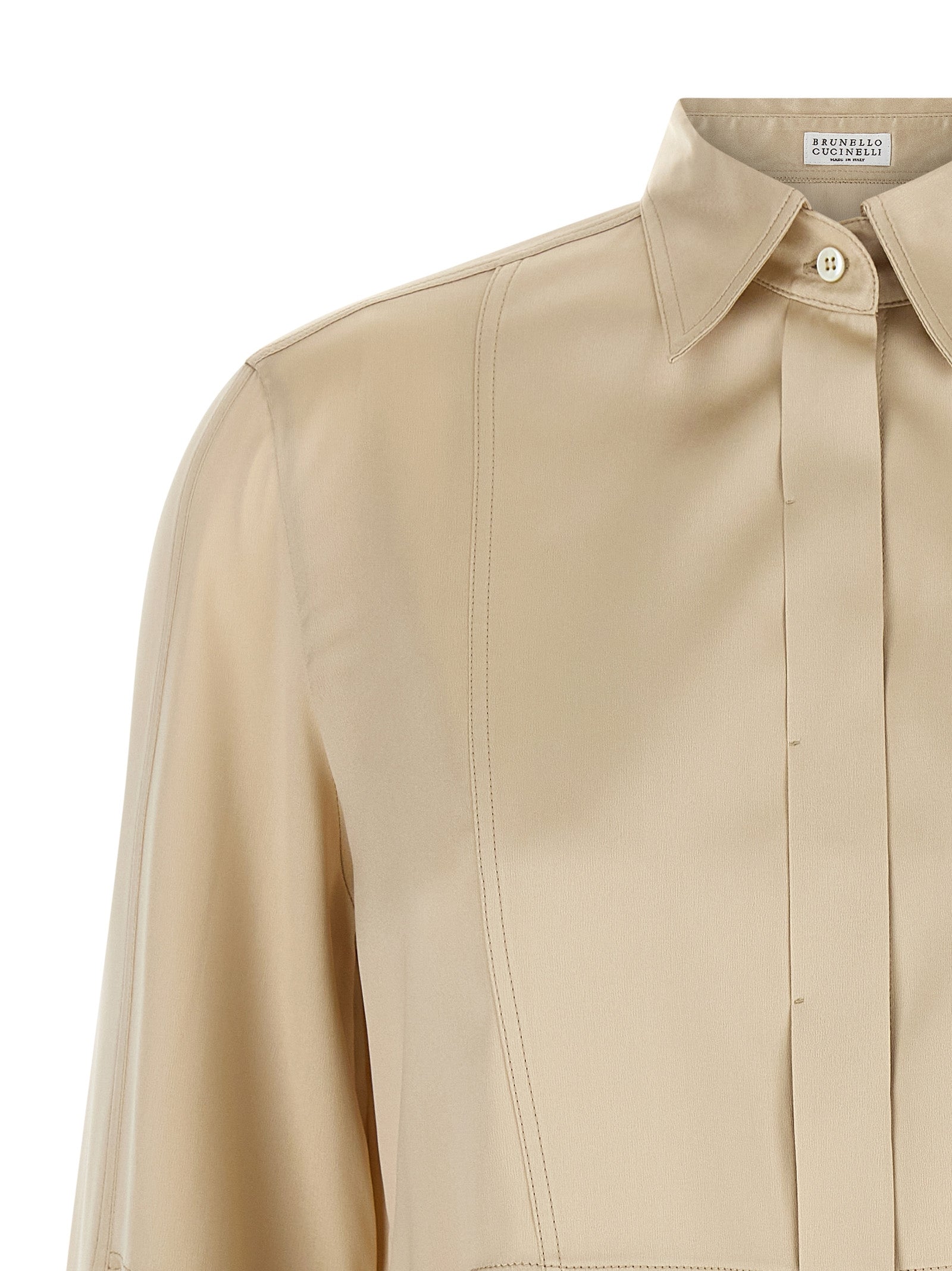 Beige Silk Blouse by Brunello Cucinelli