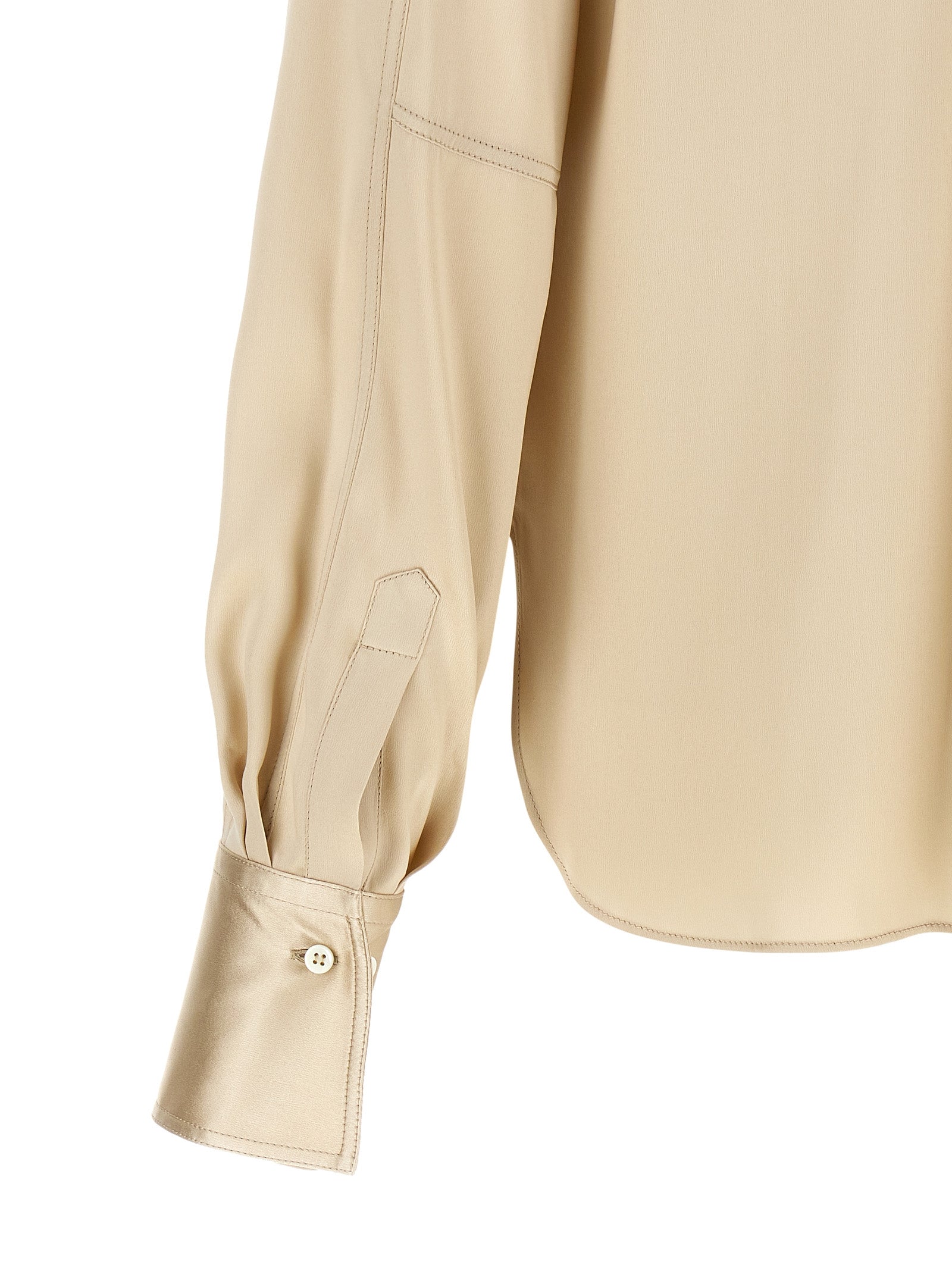 Beige Silk Blouse by Brunello Cucinelli