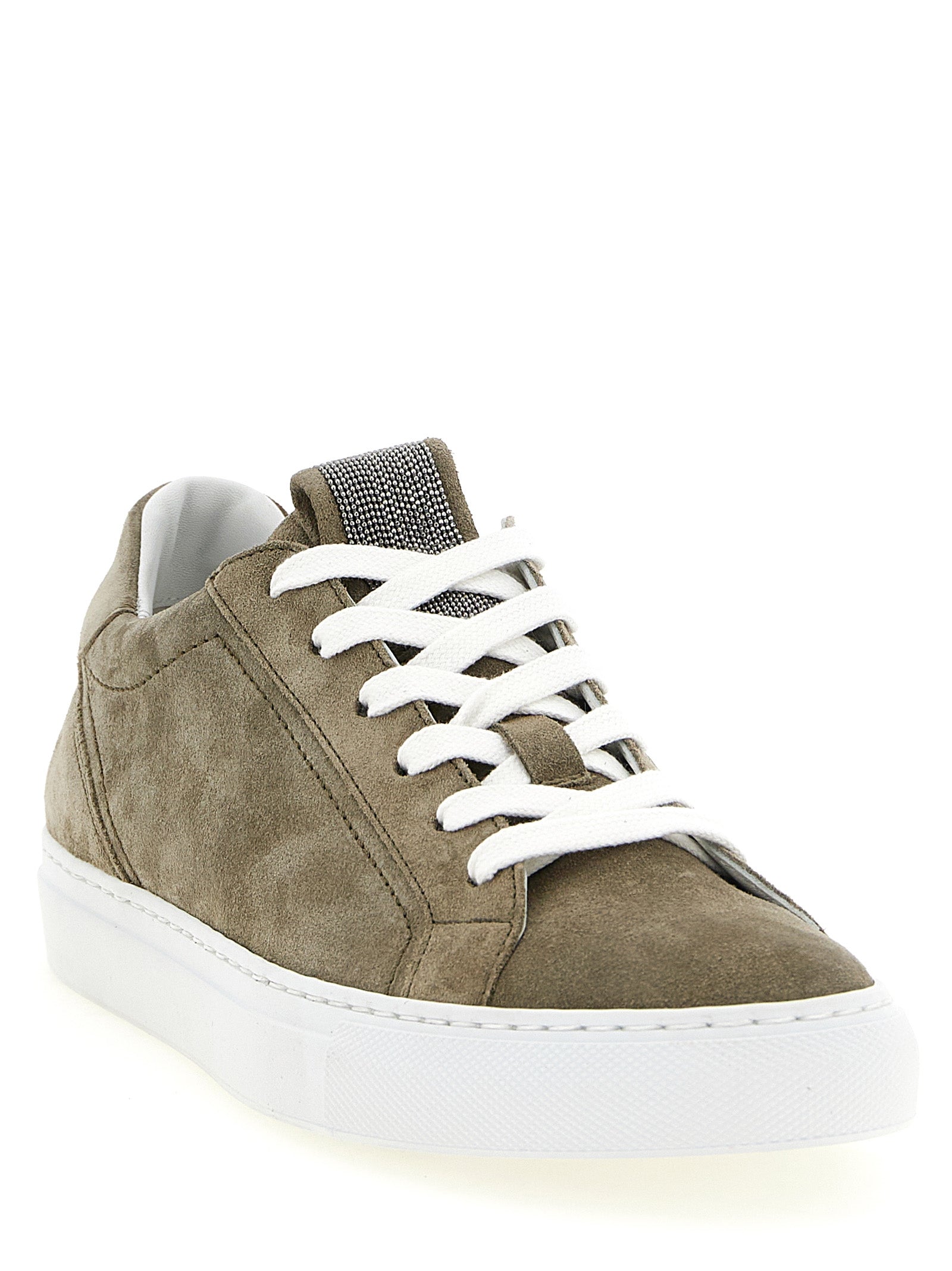 Gray Low Top Sneakers by Brunello Cucinelli