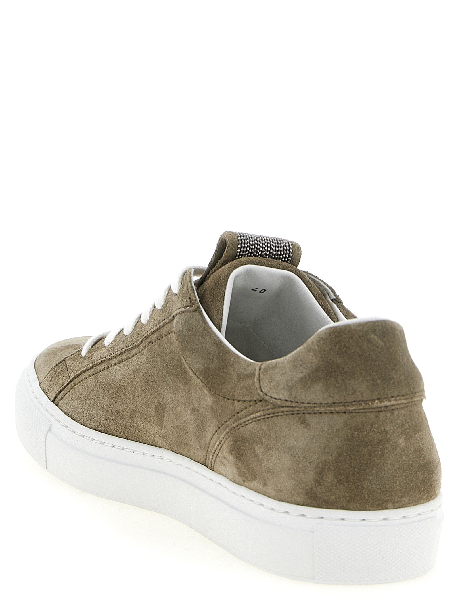 Gray Calfskin Low Top Sneakers